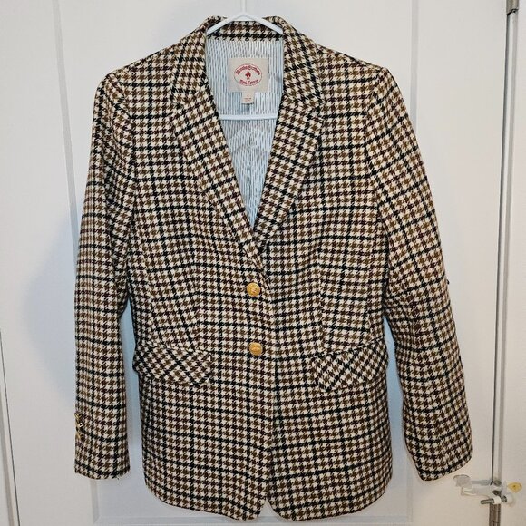 Brooks Brothers Jackets & Blazers - Brooks Brothers Red Fleece Moon plaid houndstooth Blazer Golden Sheep